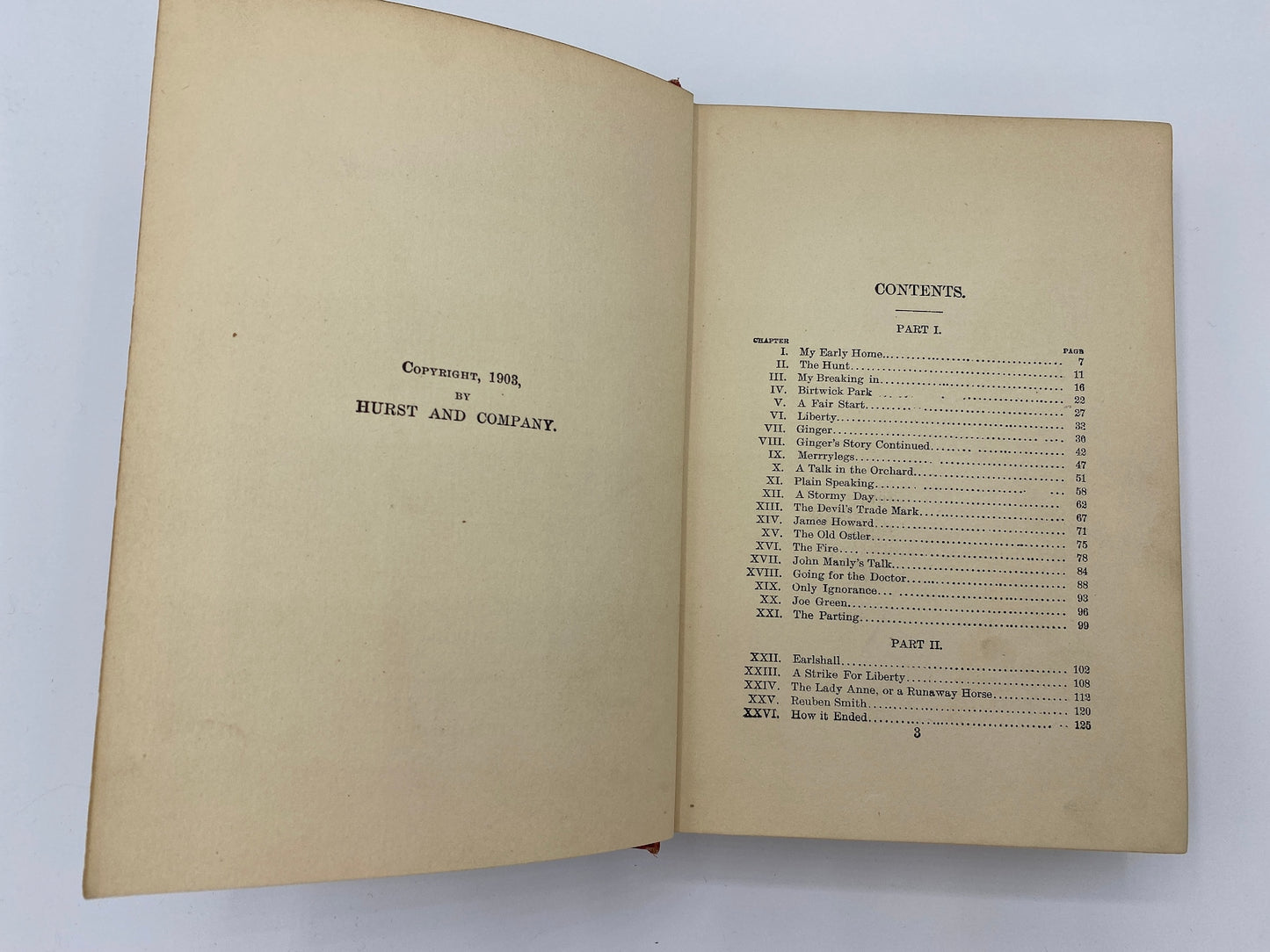 1903 Black Beauty by Anna Sewell, Vintage Illustrated Red Book