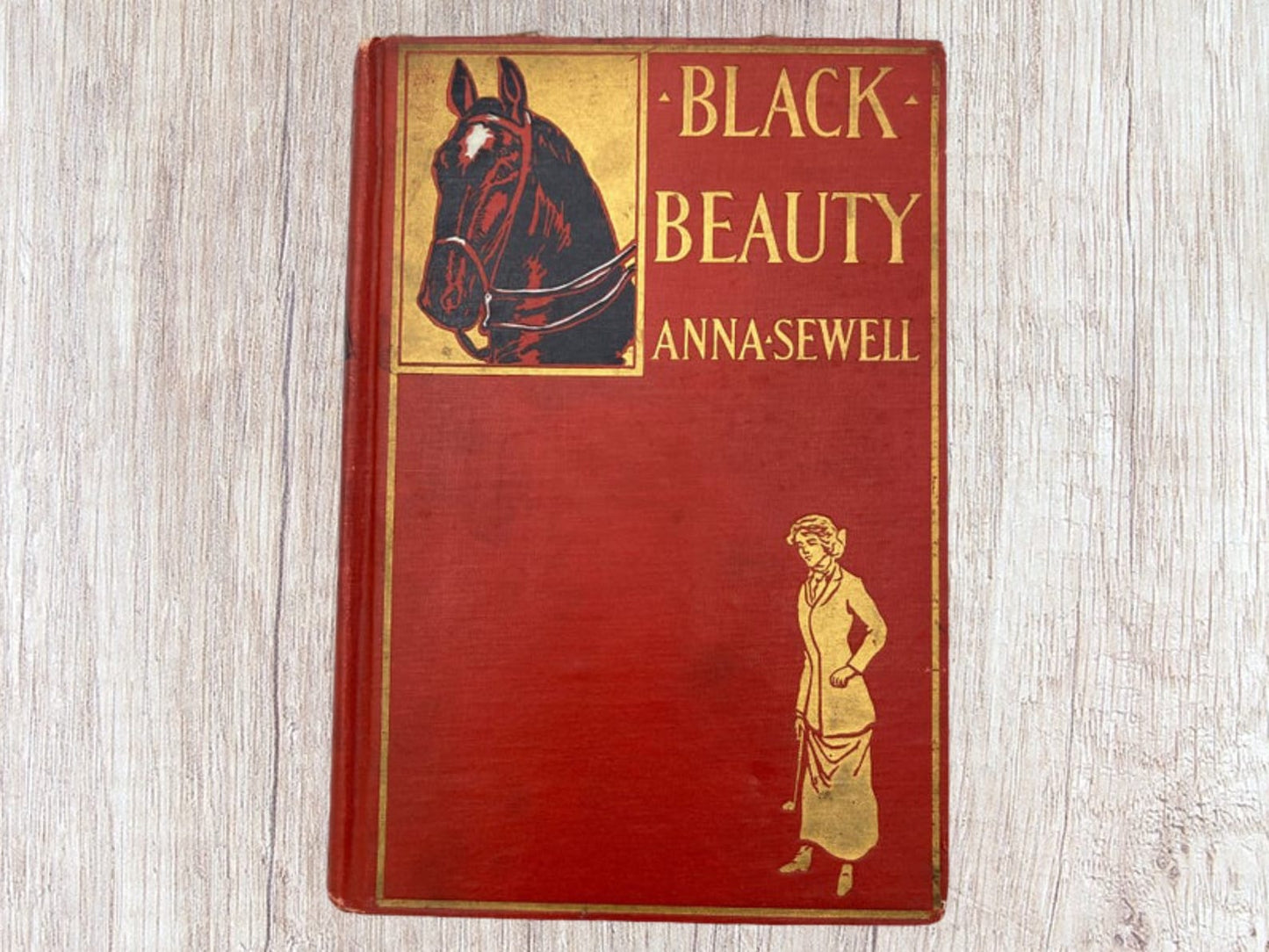 1903 Black Beauty by Anna Sewell, Vintage Illustrated Red Book