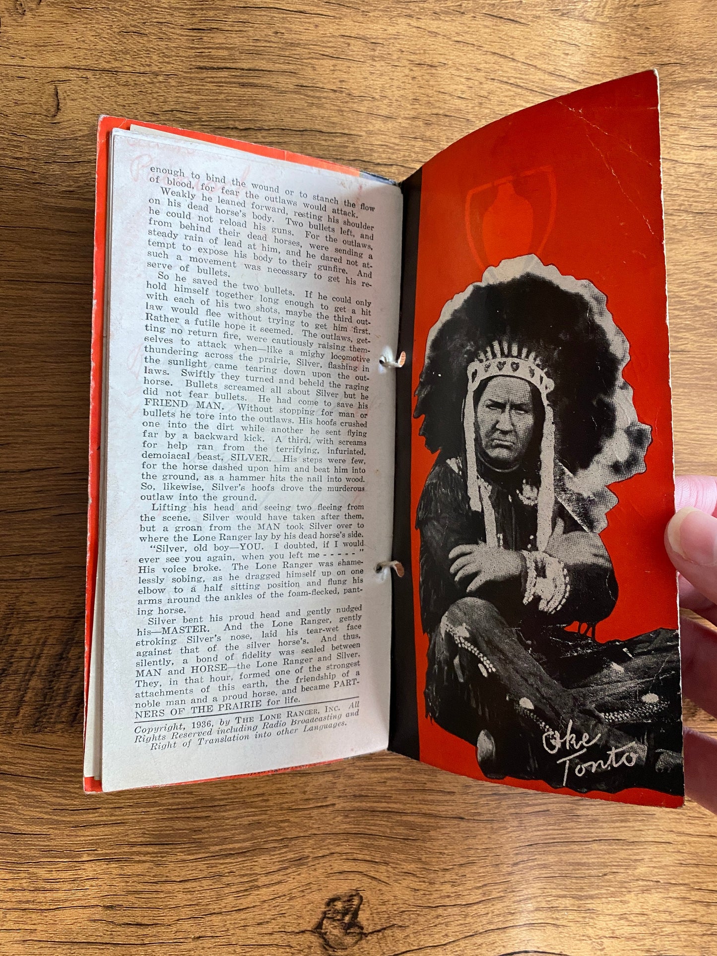 1936 "How The Lone Ranger Captured Silver" FULL Story Booklet, Silvercup Bread Advertisement