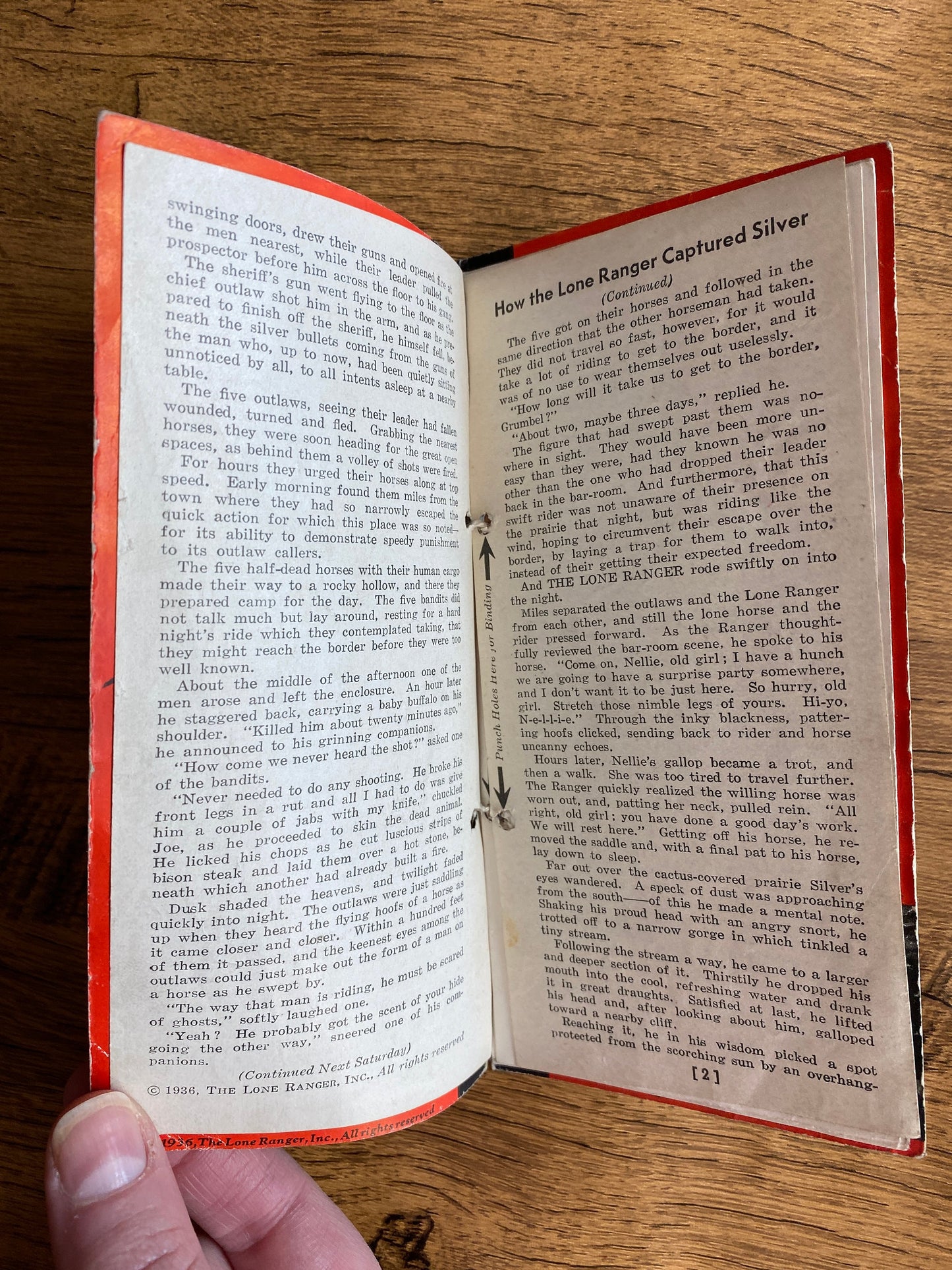 1936 "How The Lone Ranger Captured Silver" FULL Story Booklet, Silvercup Bread Advertisement