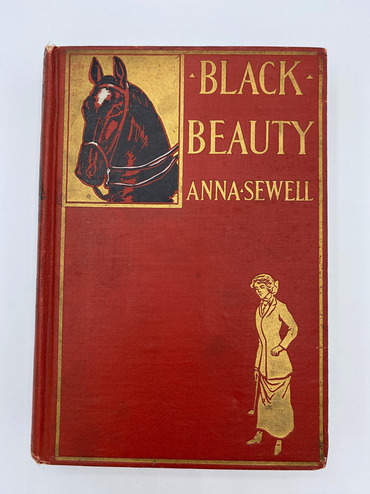 1903 Black Beauty by Anna Sewell, Vintage Illustrated Red Book